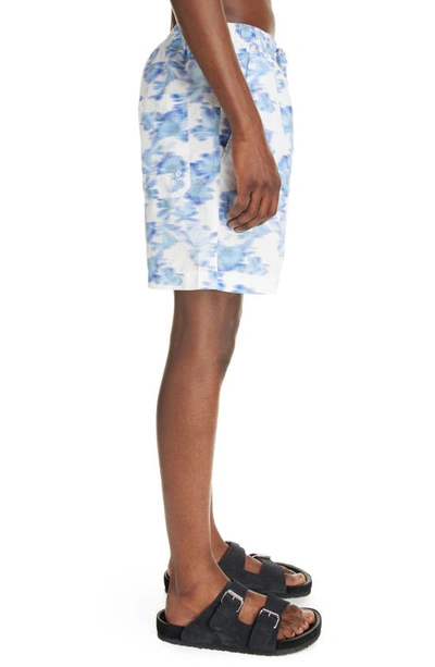 Shop Isabel Marant Hydra Floral Swim Trunks In Light Blue