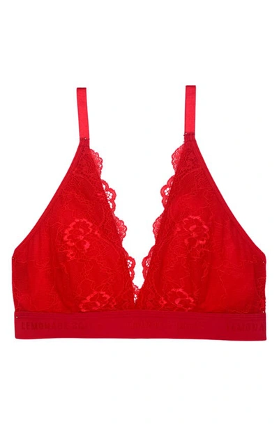 Shop Lemonade Dolls The Picot Lace Bralette In Red