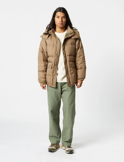 Shop Stan Ray Down Jacket (removable Hood) In Khaki