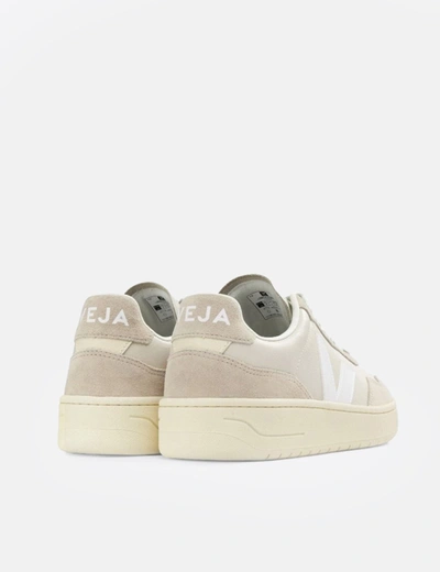Shop Veja Womens V-90 O.t. Leather Trainers In White