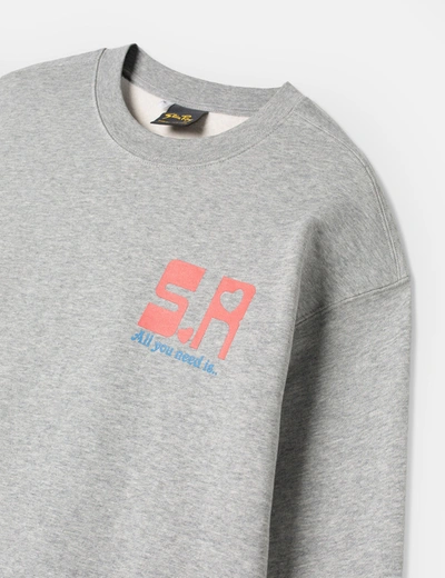 Shop Stan Ray All You Need Crewneck Sweatshirt In Grey