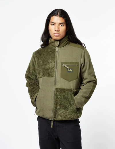 Shop Stan Ray Patchwork Fleece Jacket In Green