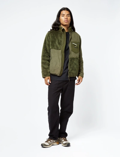 Shop Stan Ray Patchwork Fleece Jacket In Green