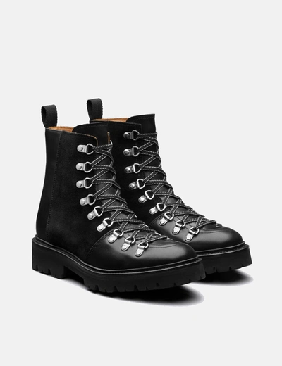 Shop Grenson Womens  Nanette Ski Boot 210319 (leather) In Black