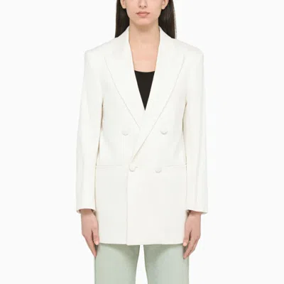 Shop Ami Alexandre Mattiussi Ami Paris White Double Breasted Jacket
