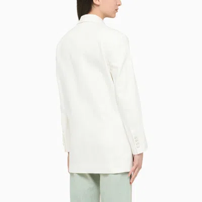 Shop Ami Alexandre Mattiussi Ami Paris White Double Breasted Jacket