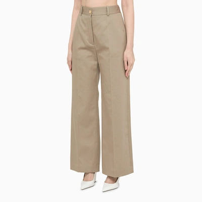 Shop Patou Beige Structured Trousers