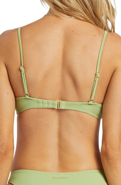 Shop Billabong Tanlines Bralette Bikini Top In Palm Green