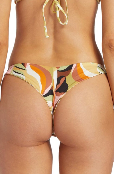 Shop Billabong Return To Paradise Reversible Bikini Bottoms In Yellow/ Orange Multi