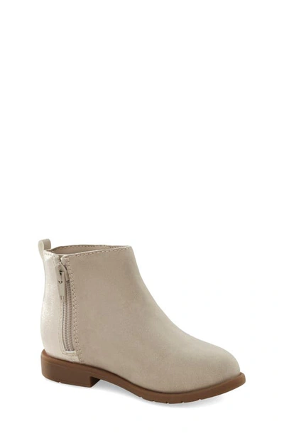 Stride Rite Carolyn Braid Detail Bootie In Taupe Suede