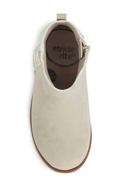 Stride Rite Carolyn Braid Detail Bootie In Taupe Suede