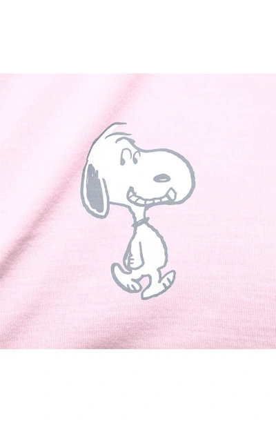 Shop Munki Munki Kids' Peanuts® Snoopy Tie Dye Fitted Pajamas In Pink