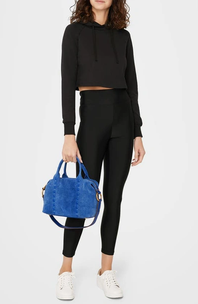 Shop Aimee Kestenberg Mini Hudson Leather Satchel In Galactic Blue