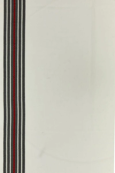 Alexander Mcqueen Ivory Wool Blend Foulard In White