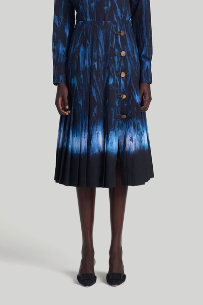 Shop Altuzarra 'tullius' Skirt In Berry Blue Shibori
