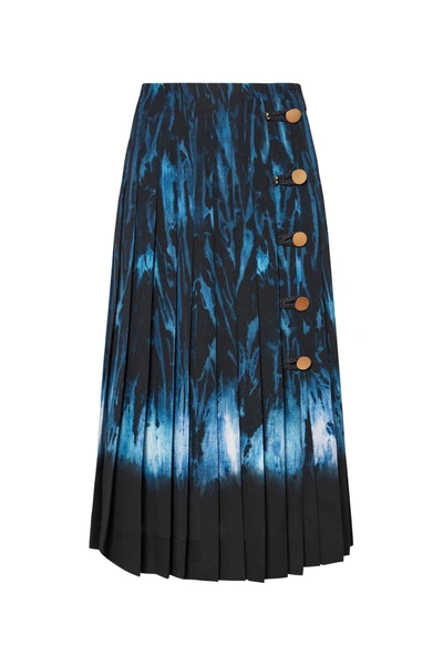 Shop Altuzarra 'tullius' Skirt In Berry Blue Shibori