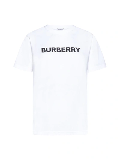 Shop Burberry T-shirts And Polos In White