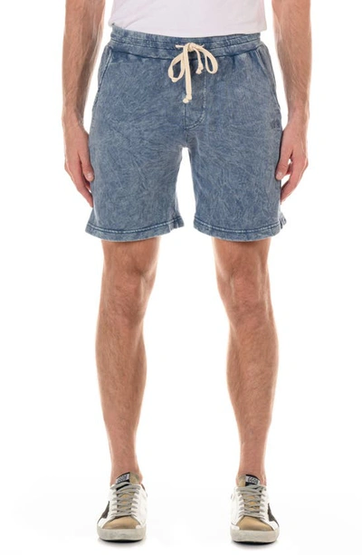 Shop Original Paperbacks Brandeis Fleece Sweat Shorts In Blue Stone