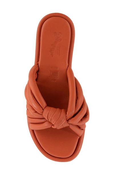 Shop Seychelles Simply The Best Slide Sandal In Terracotta Faux Leather