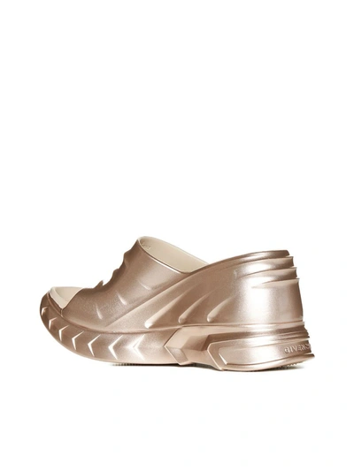 Shop Givenchy Sandals In Dusty Gold