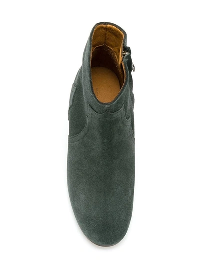 Isabel Marant Dicker Leather Boots In Black