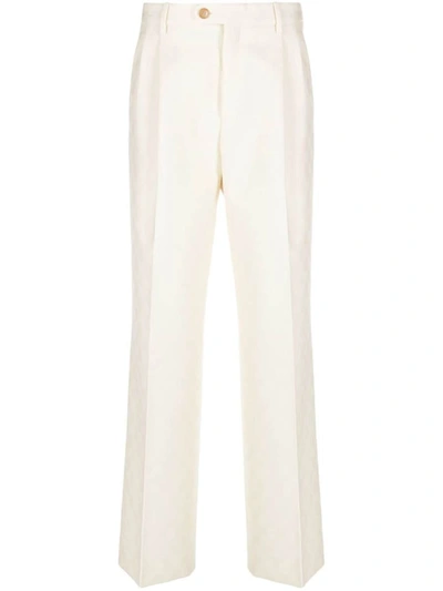 Shop Gucci Wool Trousers In White