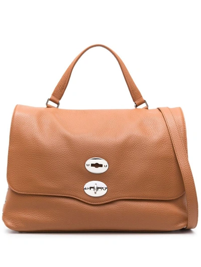 Shop Zanellato Postina M Daily Leather Handbag In Brown