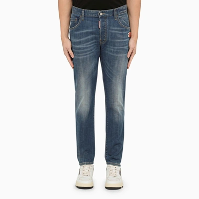 Shop Dsquared2 | Regular Blue Washed Denim Jeans