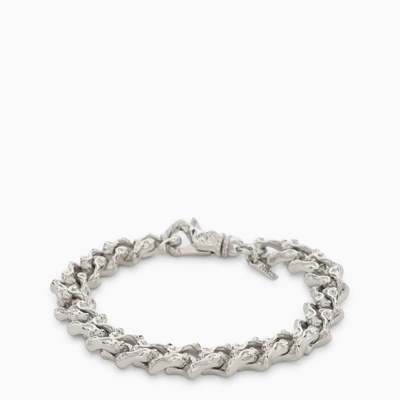 Shop Emanuele Bicocchi Silver 925 Chain Bracelet With Arabesques In Metal