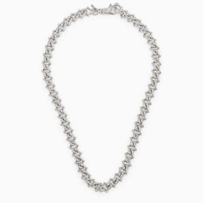 Shop Emanuele Bicocchi Silver 925 Chain Necklace With Arabesques In Metal