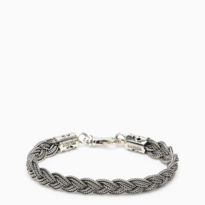 Shop Emanuele Bicocchi | Silver 925 Braided Bracelet In Metal