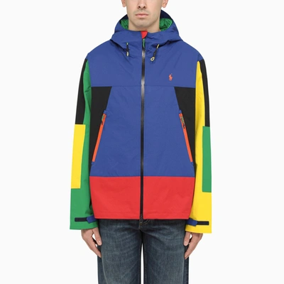 Shop Polo Ralph Lauren Multicoloured Recycled Polyester Jacket In Grey