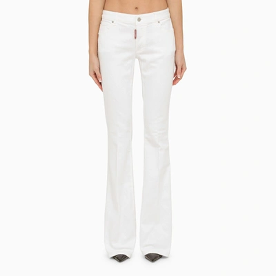 Shop Dsquared2 | White Cotton Trousers
