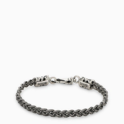 Shop Emanuele Bicocchi Silver 925 Braided Bracelet In Metal