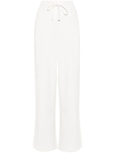 Shop Gucci Logo Cotton Sweatpants In White