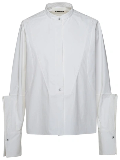 Shop Jil Sander White Cotton Shirt