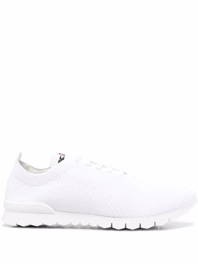 Shop Kiton Low-top Mesh Sneakers In White