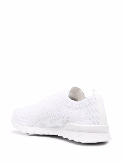 Shop Kiton Low-top Mesh Sneakers In White