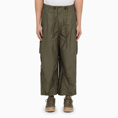 Shop Needles | Olive Green Cotton Cargo Trousers