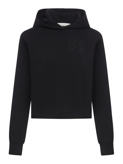 Shop Palm Angels Hoodies Sweatshirt In Black