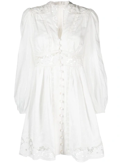 Shop Zimmermann August Plunge Dress In White