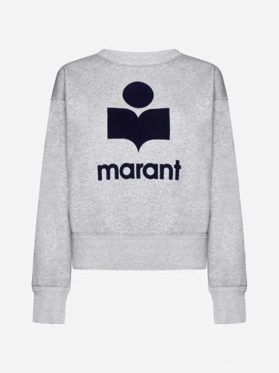 Shop Marant Etoile Mobyli Cotton-blend Sweatshirt In Grey,midnight