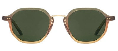 Shop Krewe Dakota Wasabi Geometric Sunglasses In Green