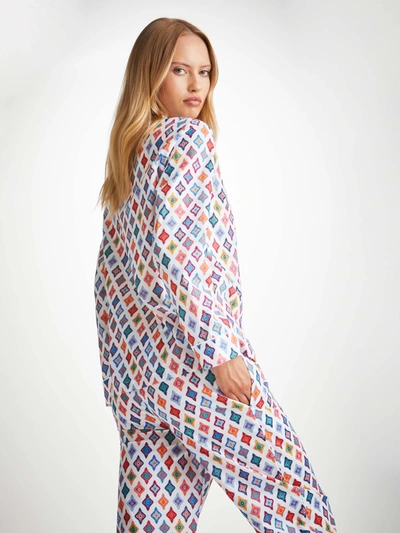 Shop Derek Rose Women's Pyjamas Ledbury 66 Cotton Batiste Multi