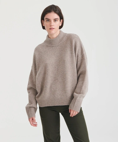 Shop Naadam Super Luxe Cashmere Mockneck Sweater In Timber