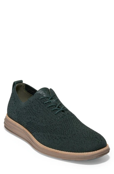 Shop Cole Haan Original Grand Shortwing Oxford In Scarab/ Black/ Ch Truffle