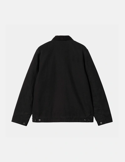 Shop Carhartt -wip Detroit Jacket (heavy Stone Wash) In Black