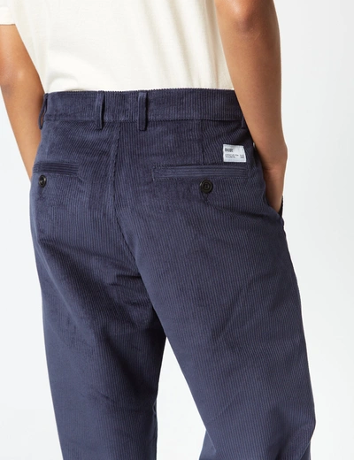 Shop Bhode X Brisbane Cord Pant (relaxed, Straight) In Navy Blue