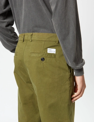 Shop Bhode Everyday Pant Italian Cotton (relaxed, Straight) In Olive Green