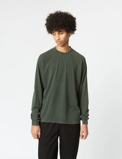 Shop Colorful Standard Oversized Long Sleeve T-shirt (organic) In Green